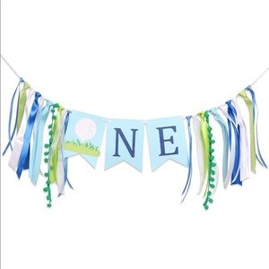 Golf 1st Birthday high Chair Banner (New)